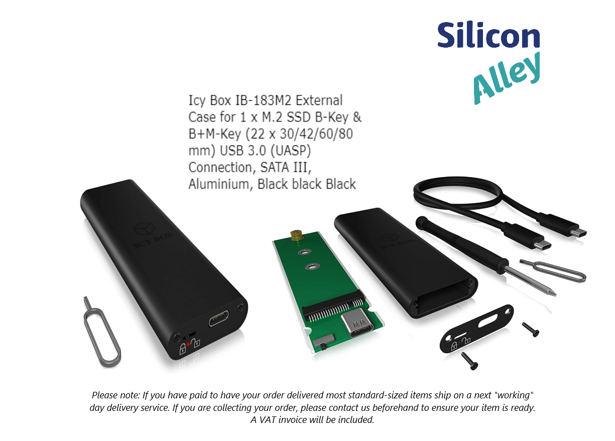 RAIDSONIC Icy Box IB-183M2 External for 1 x SSD Silicon Alley