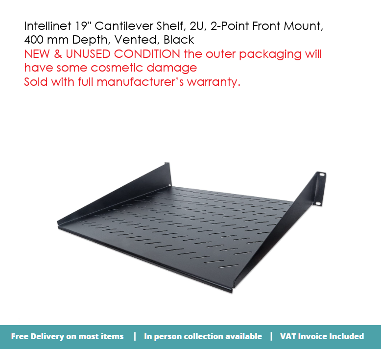 Intellinet 19″ Cantilever Shelf Kit 2U 400mm | Silicon Alley