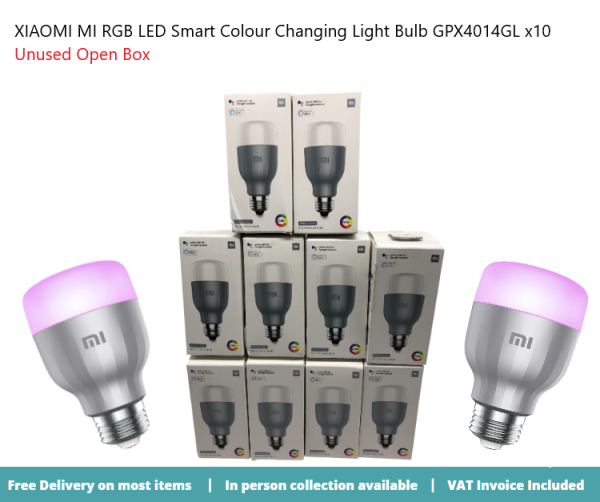 XIAOMI MI RGB LED Smart Colour Changing Light Bulb GPX4014GL x10