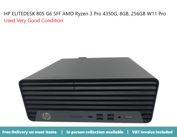 HP ELITEDESK 805 G6 SFF AMD Ryzen 3 Pro 4350G, 8GB, 256GB W11 Pro