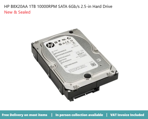 HP 1TB SATA 10KRPM SFF HDD B8X20AA