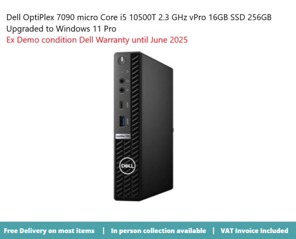 Dell OptiPlex 7090 i5-10500T 16GB 256GB W11P