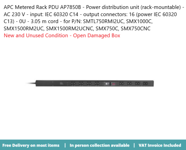 APC Metered Rack PDU AP7850B - power distribution unit