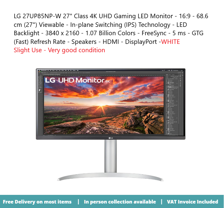 Lg Uhd Monitor Up Np Inch K Hz Ms Ips Display Freesync Smart Energy Saving