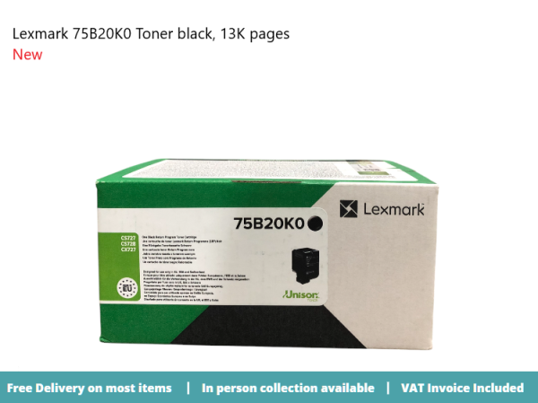 Lexmark 75B20K0 Toner black, 13K pages