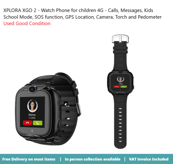 BRIDGEHEAD XPLORA GO2 FLASH BLACK KIDS  SMARTWATCH