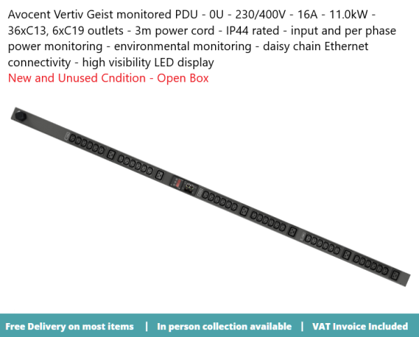 VERTIV Geist rPDU  monitored  0U  input IEC60309 230/400V