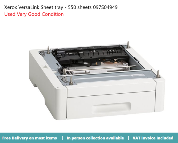 Xerox 097S04949 500 sheet paper tray for VersaLink C500 C505 C600 and C605, Grey