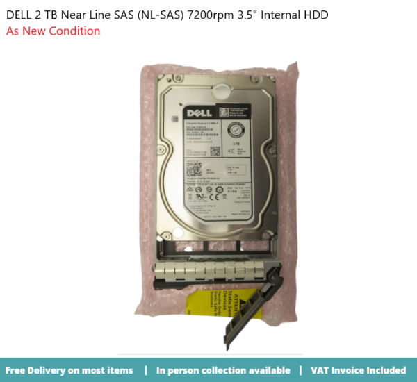 DELL 2 TB Near Line SAS (NL-SAS) 7200rpm 3.5" Internal HDD