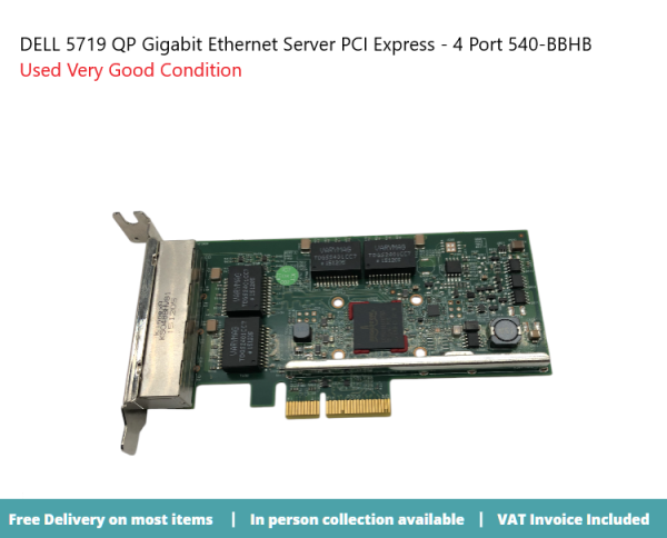 DELL 5719 QP Gigabit Ethernet Server PCI Express - 4 Port 540-BBHB